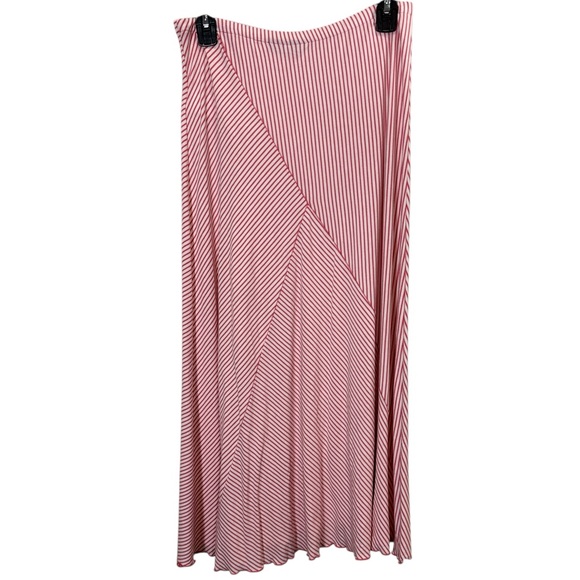 Oilily Red and White Striped Flowy Skirt with Large Rosette Sz M - Picture 5 of 11